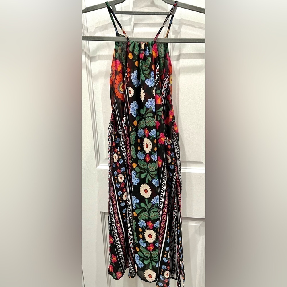 Show Me Your Mumu Byron Mexicali Multi Print Mini Chiffon Dress Size Medium - Picture 6 of 12